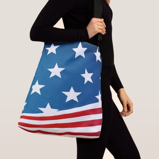 Amerikaanse vlag crossbody tas (Dichtbij)