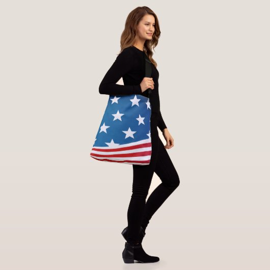 Amerikaanse vlag crossbody tas (Op model)