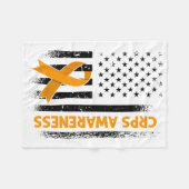 Amerikaanse vlag CRPS Bewustzijn 1 Fleece Deken (Voorkant (Horizontaal))