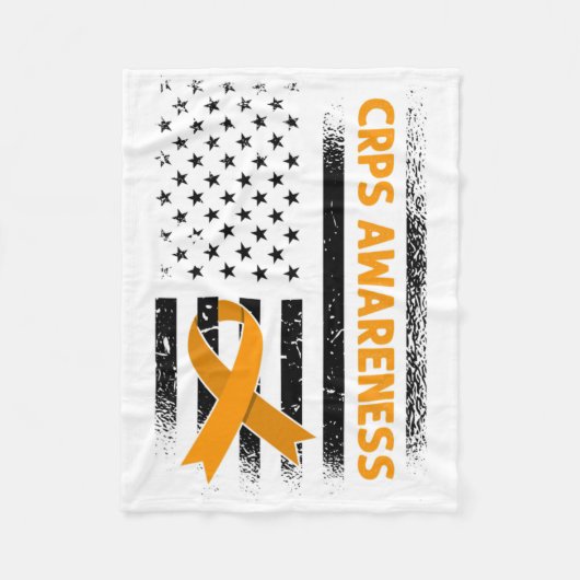Amerikaanse vlag CRPS Bewustzijn 1 Fleece Deken (Voorkant)