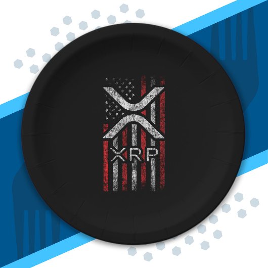 Amerikaanse vlag - Crypto Currency Cryptocurrency  Papieren Bordje