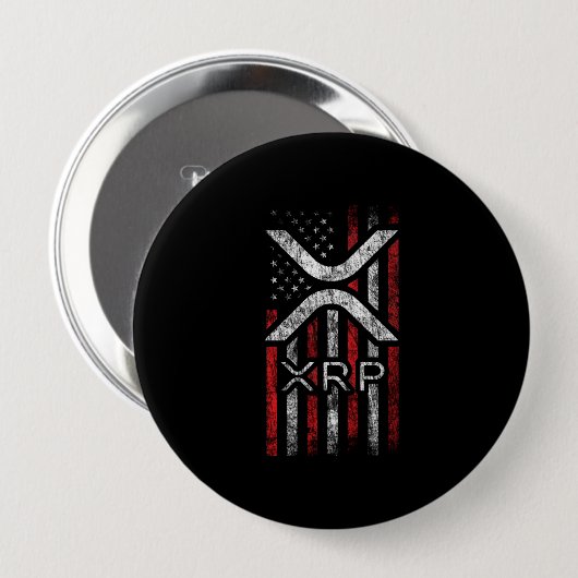 Amerikaanse vlag - Crypto Currency Cryptocurrency  Ronde Button 4,0 Cm (Voorkant /achterkant)