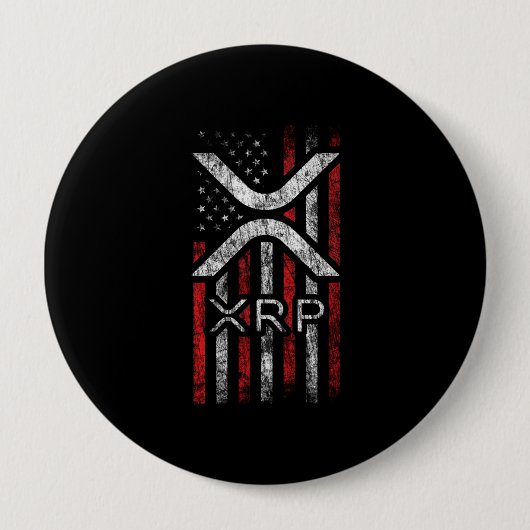 Amerikaanse vlag - Crypto Currency Cryptocurrency  Ronde Button 4,0 Cm (Voorkant)