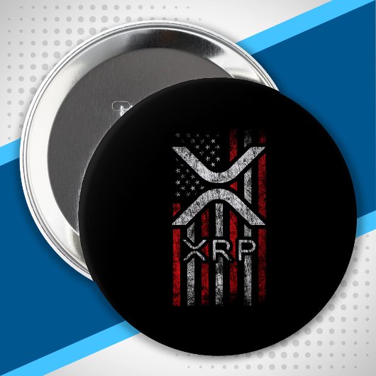 Amerikaanse vlag - Crypto Currency Cryptocurrency Ronde Button 4,0 Cm