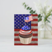 Amerikaanse vlag Cupcakes patroon Briefkaart (Staand voorkant)