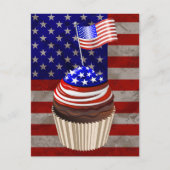 Amerikaanse vlag Cupcakes patroon Briefkaart (Voorkant)