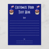 Amerikaanse vlag Cupcakes patroon Flyer (Achterkant)