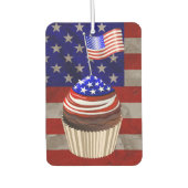 Amerikaanse vlag Cupcakes patroon Luchtverfrisser (Voorkant)