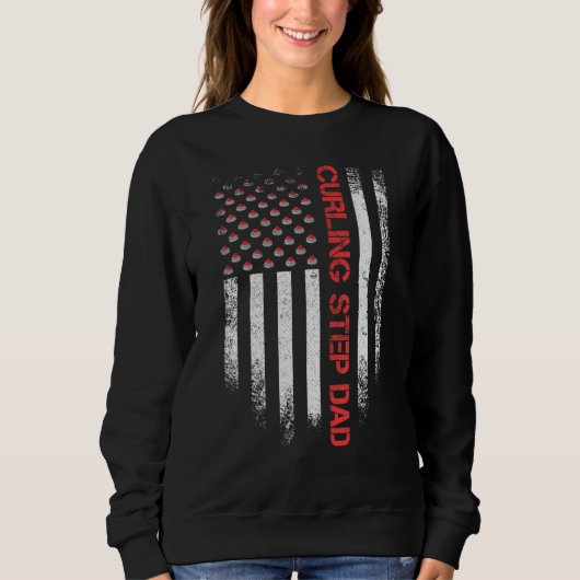  Amerikaanse vlag Curling Step Pap Curler Trui (Voorkant)