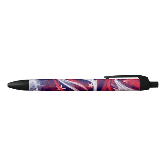 Amerikaanse vlag Custom Black Trim Pen (Bovenkant)