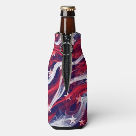 Amerikaanse vlag Custom Bottle Cooler (Fles Achterkant)