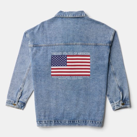 Amerikaanse vlag Custom Denim Jacket (Achterkant)