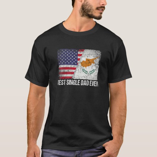 Amerikaanse vlag & Cyprus vlag beste vader ooit F T-shirt (Voorkant)