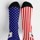 Amerikaanse vlag Dachshund Dachsie (zwart-wit) Sokken (Top)