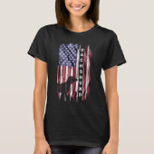 Amerikaanse vlag Dachshund Dog Wiener Silhou T-shirt (Voorkant)