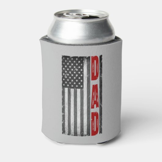 AMERIKAANSE VLAG, DADDY, 4 JULI, VANDAAG BLIKJESKOELER (Blikje Achterkant)