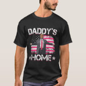 Amerikaanse vlag Daddy's Home Trump 2024 Patriotti T-shirt (Voorkant)