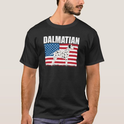 Amerikaanse vlag Dalmatiaans T-shirt (Voorkant)