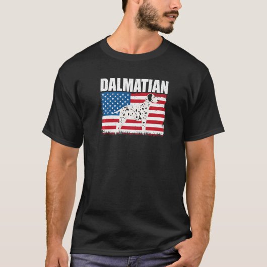 Amerikaanse Vlag Dalmatische Premium T-shirt (Voorkant)