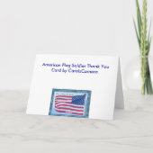 Amerikaanse Vlag Dank Je Soldaat Kaart (Achterkant)