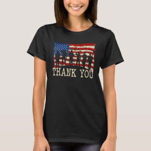 Amerikaanse vlag Dank je veteranen dag trots veter T-shirt