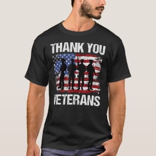 Amerikaanse vlag Dank jullie veteranen Dag voor ma T-shirt