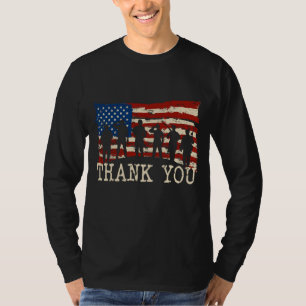 Amerikaanse vlag Dank jullie veteranen T-shirt