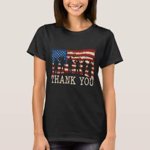Amerikaanse vlag Dank jullie veteranen T-shirt