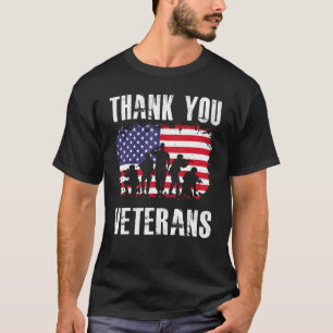 Amerikaanse vlag Dank jullie veteranen voor het Ki T-shirt