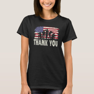 Amerikaanse vlag Dank u veteranen voor patriottisc T-shirt