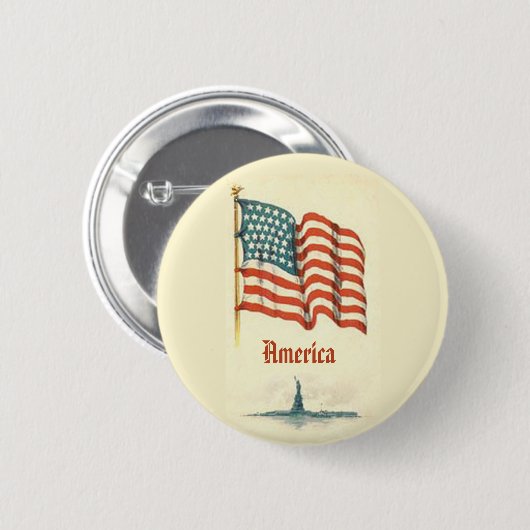  Amerikaanse vlag dankbaarheid Button (Voorkant /achterkant)