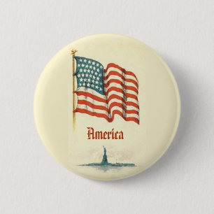  Amerikaanse vlag dankbaarheid Button