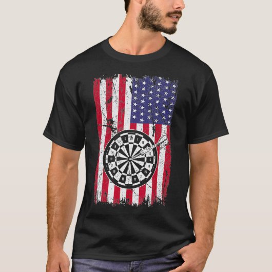 Amerikaanse vlag Dart Board Shirt Verenigde Staten (Voorkant)