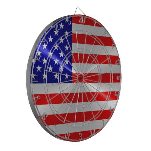 Amerikaanse vlag dartbord (Voorkant Links)