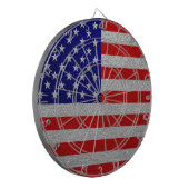 Amerikaanse vlag dartbord (Voorkant Links)