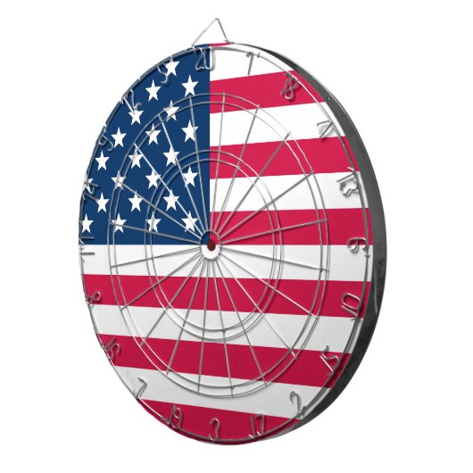 Amerikaanse vlag dartbord (Voorkant Rechts)