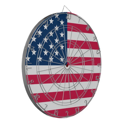 Amerikaanse vlag dartbord (Voorkant Links)