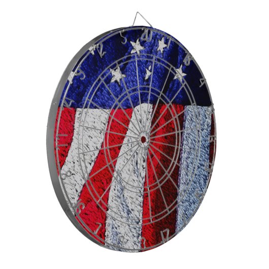 Amerikaanse vlag dartbord (Voorkant Links)