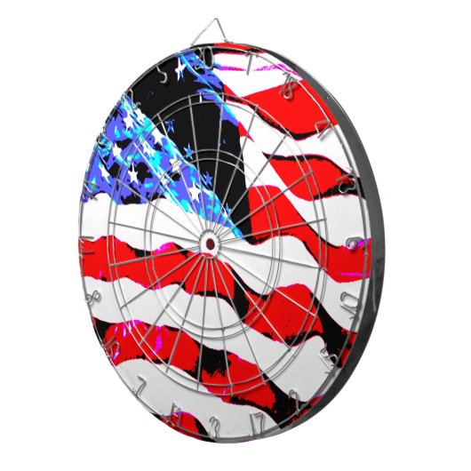 Amerikaanse vlag dartbord (Voorkant Rechts)