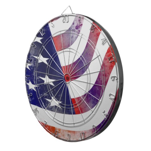 Amerikaanse vlag dartbord (Voorkant Rechts)