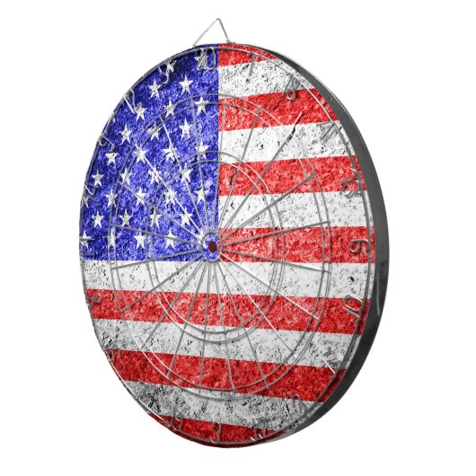 Amerikaanse vlag dartbord (Voorkant Rechts)