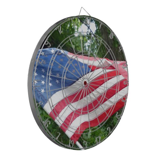 Amerikaanse vlag dartbord (Voorkant Links)