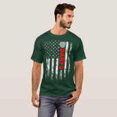 Amerikaanse vlag darts achterkant t-shirt (Voorkant volledig)