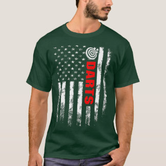 Amerikaanse vlag darts achterkant t-shirt