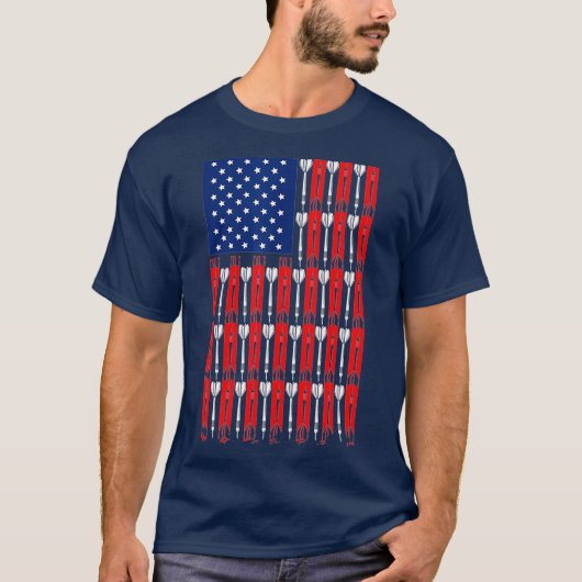 Amerikaanse vlag Darts T-shirt (Voorkant)