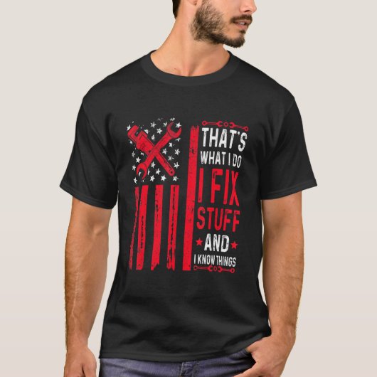 Amerikaanse vlag dat is wat ik doe als ik spullen  t-shirt (Voorkant)