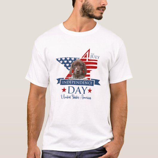 Amerikaanse vlag : de Duitse korthaven S , 4e van T-shirt (Voorkant)