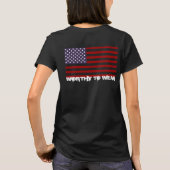 Amerikaanse vlag - de moeite waard om te worden Dr T-shirt (Achterkant)