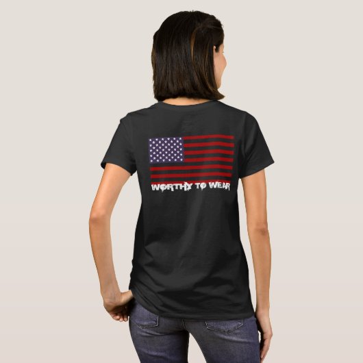 Amerikaanse vlag - de moeite waard om te worden Dr T-shirt (Achterkant volledig)