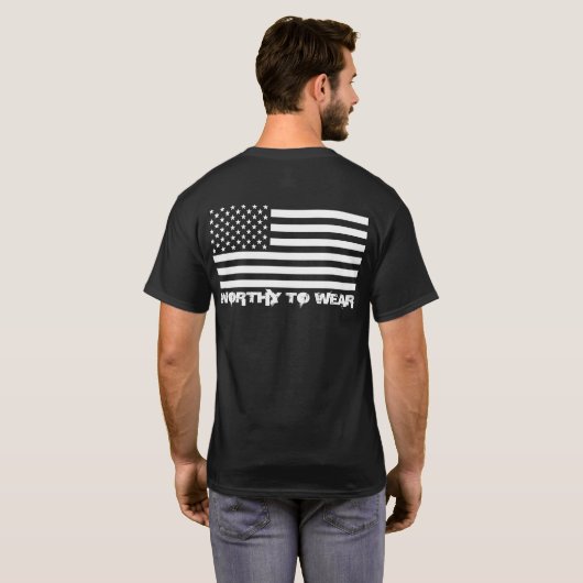 Amerikaanse vlag - de moeite waard om te worden Dr T-shirt (Achterkant volledig)